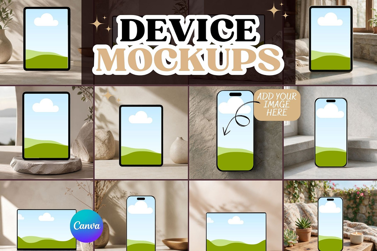 IPhone iPad Device Mockups Canva, an iPhone Mockup by GraphiCarola (Photo 1 of 10)