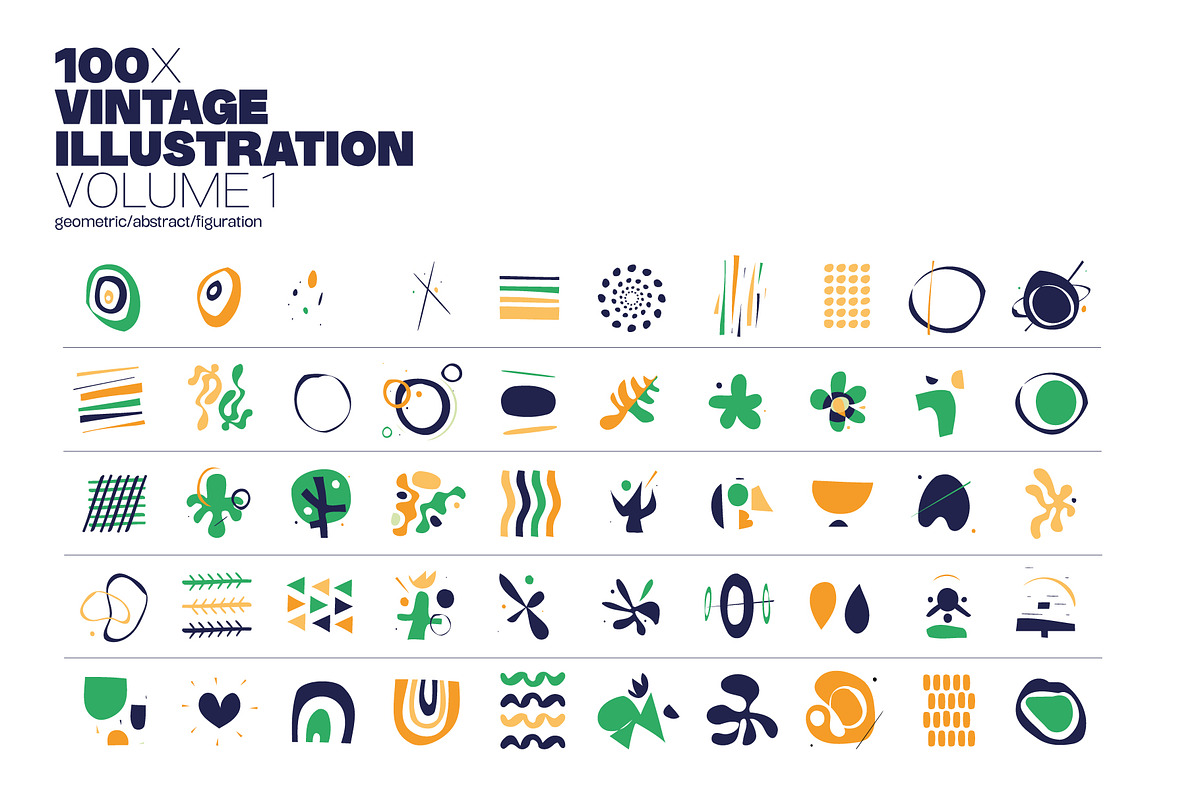 100x VINTAGE ILLUSTRATION - VOLUME 1, a Pattern Graphic by La Boite Graphique (Photo 6 of 7)