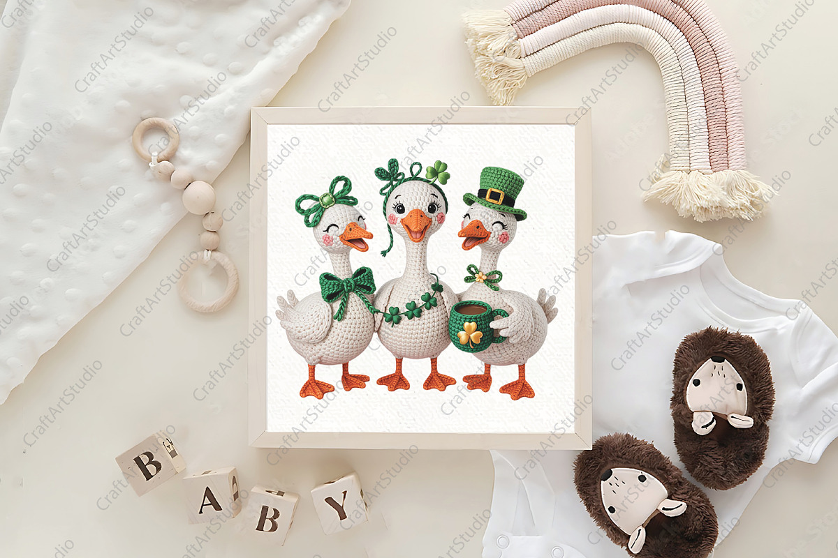 Crochet St Patrick’s Day Silly Goose, an Illustration by CraftArtStudio (Photo 4 of 4)