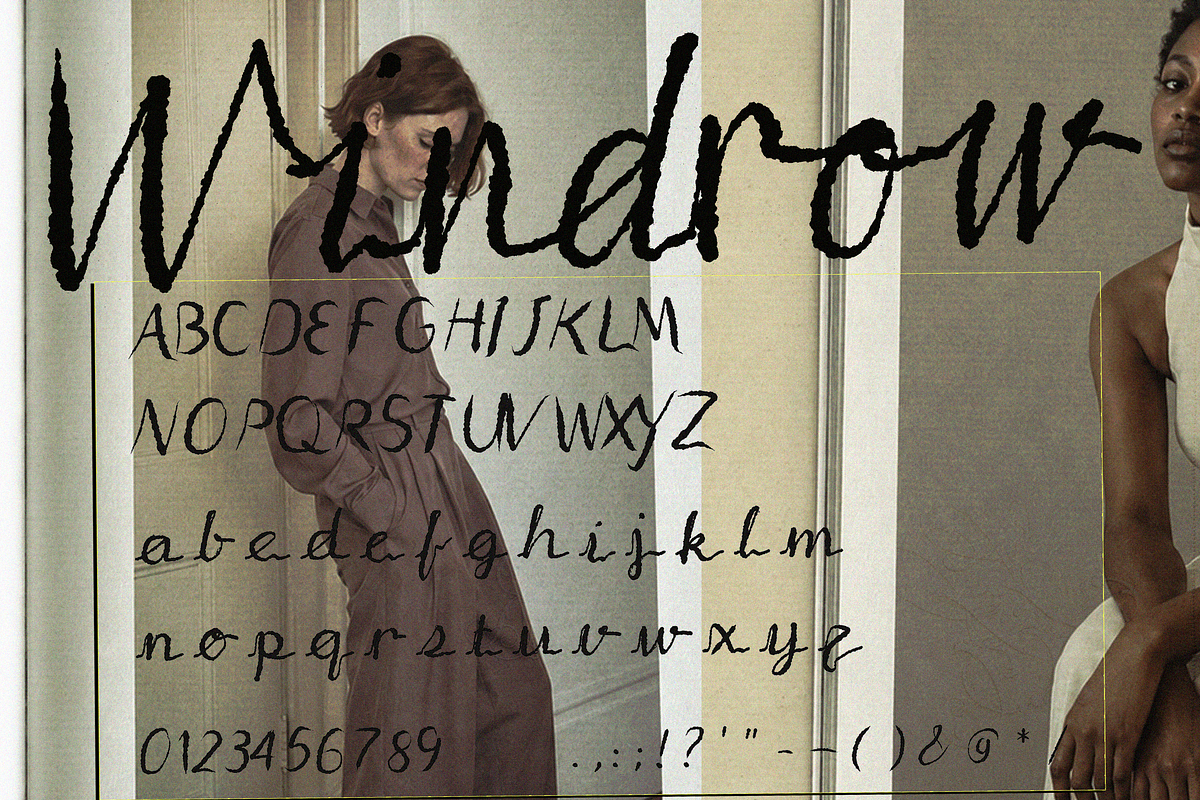 Windrow - Brush Cursive Font Family, a Handwritten Font by Lilithcollageart (Photo 5 of 8)