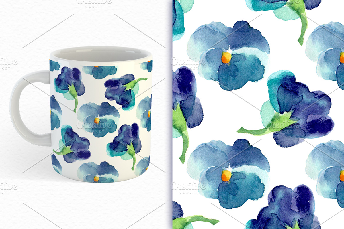 Watercolor violets, a Decorative Illustration by Colibri Watercolor (Photo 5 of 6)