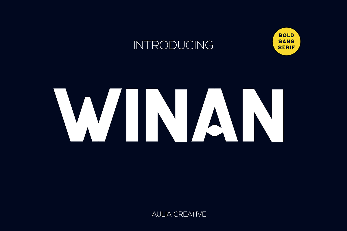 Winan, a Sans Serif Font by Auliacreative (Photo 1 of 7)