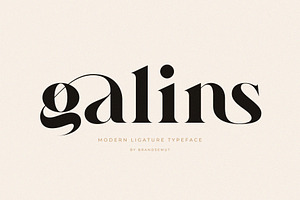 Galins – Ligature Typeface, a Serif Font by BrandSemut