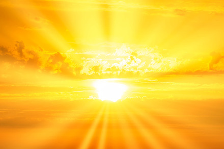 Sunset sky with sunset clouds and sun rays, a Nature Photo by Vapi