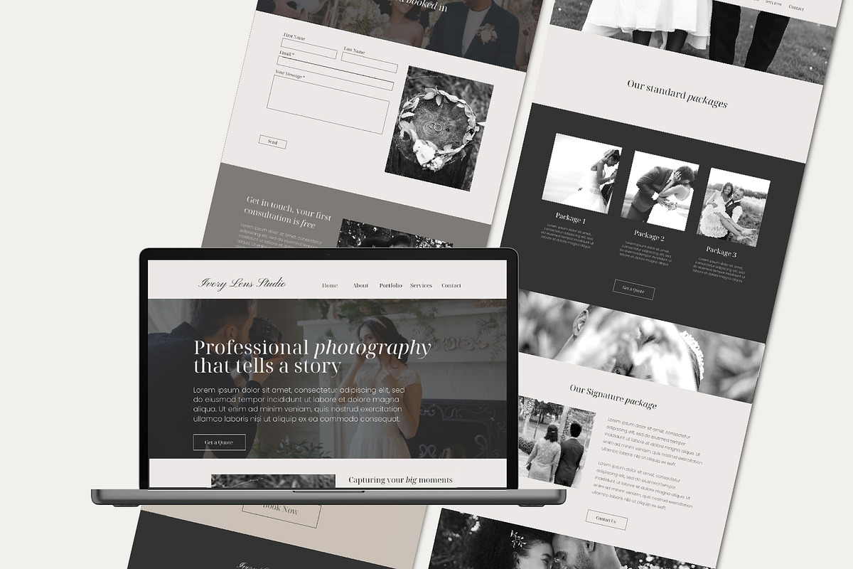Wix Wedding & Photography Website, a Wix Template by Sky Dore Design (Photo 5 of 11)
