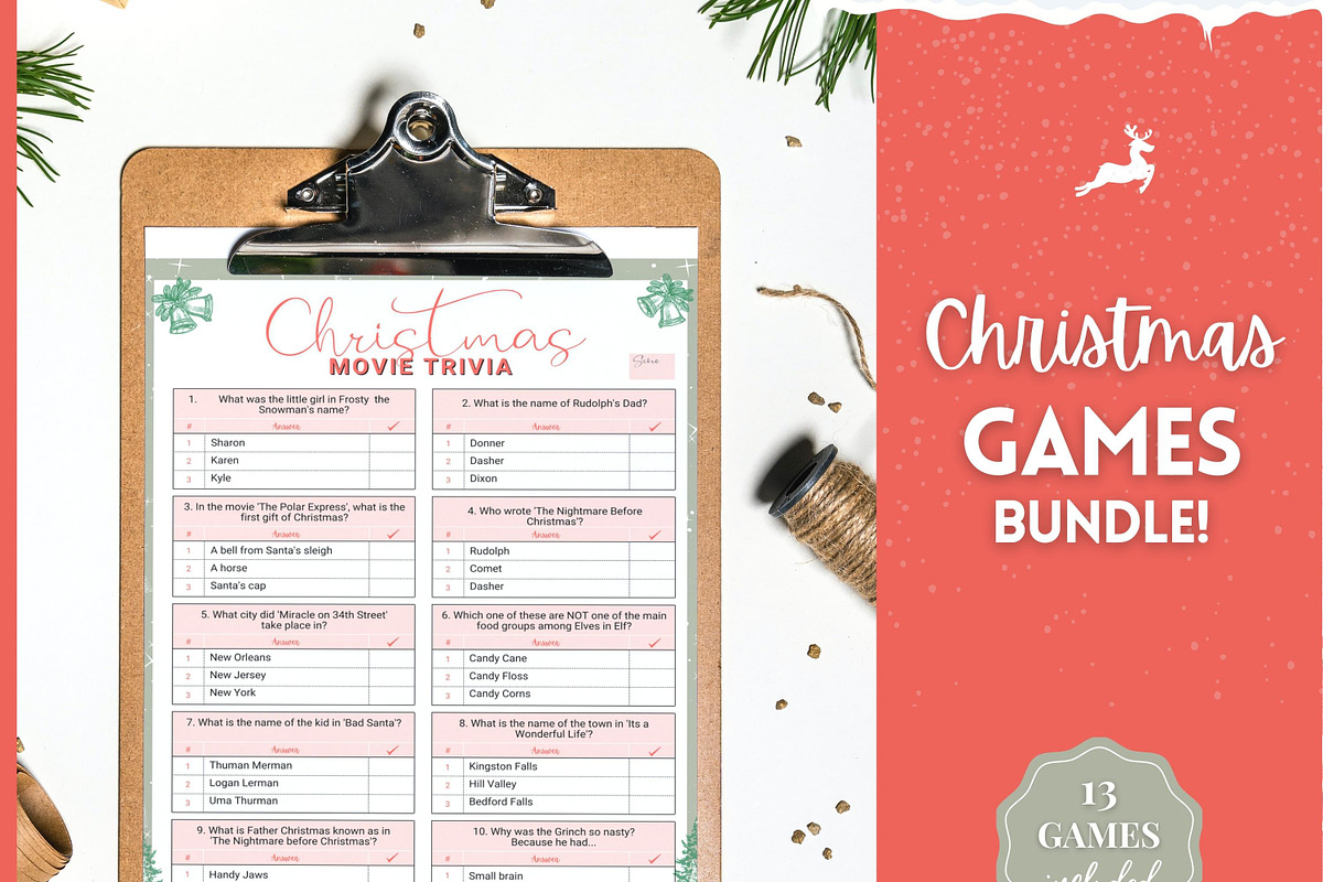 Christmas Games BUNDLE - 13 games!, a Templates & Theme by Templatables (Photo 4 of 11)