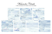Watercolor Sky and Clouds. Patterns, a Decorative Illustration by Slastick (Thumbnail 4 of 8)