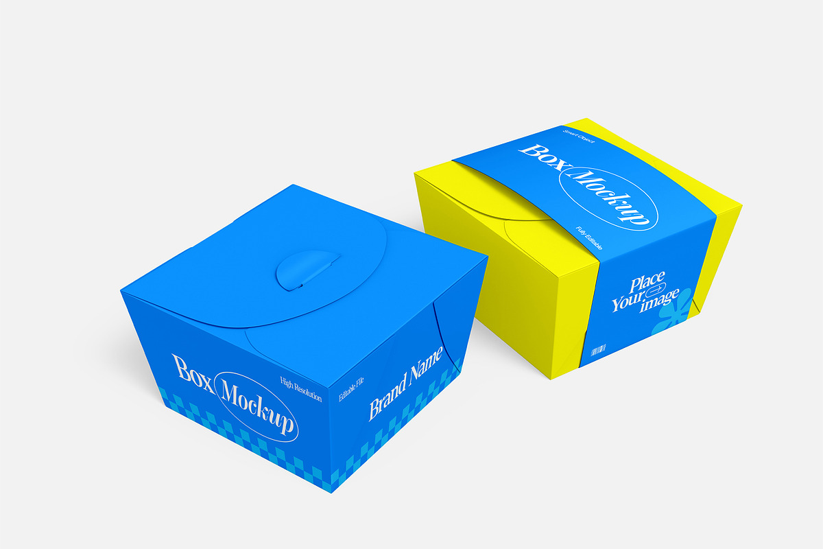 Takeaway Food Box Mockup Pack, a Packaging Mockup by graphypix (Photo 14 of 15)