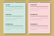Modern Minimalist 2026 Calendar, a Stationery Template by MightyDesign (Thumbnail 3 of 6)