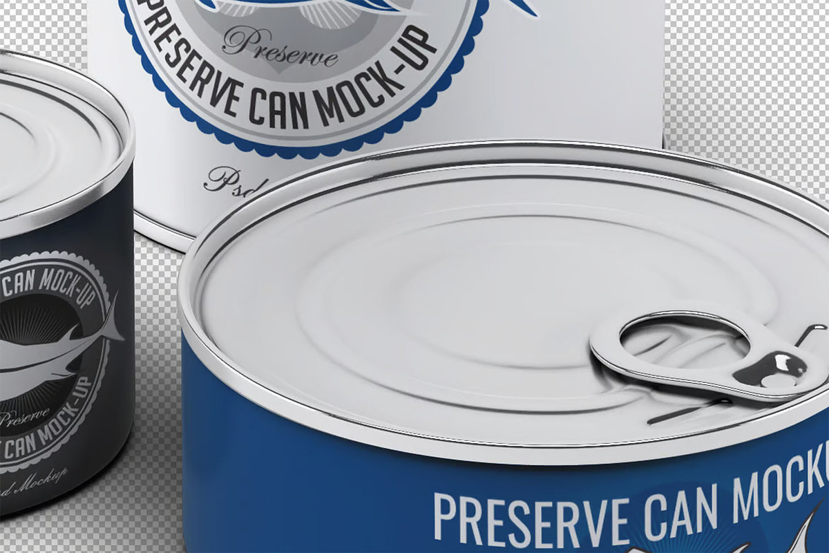 Preserve Can Mock-up, a Packaging Mockup by DesignRushMarket (Photo 7 of 8)