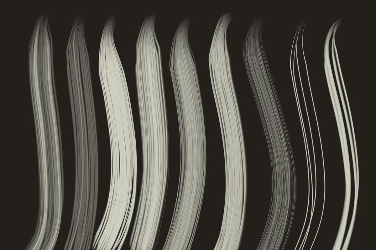 60 Hair brushes for procreate, a Brush Add-On by Endete & Mazak brushes (Photo 6 of 10)