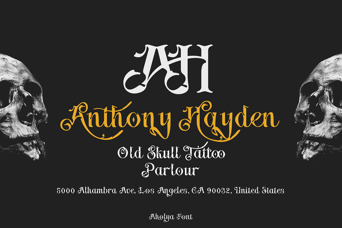 Aholya - Display Font, a Blackletter Font by TypeClassHeroes (Photo 7 of 10)