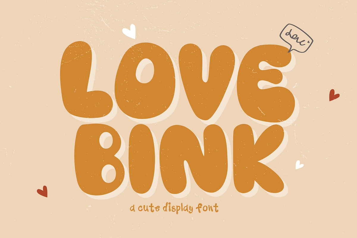 Love bink font, a Handwritten Font by JJuta (Photo 1 of 8)