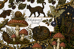 Whimsical Enchanted Forest Clipart