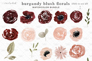 Burgundy Blush Floral Clip Art PNG, a Texture Illustration by Essem Creatives (Thumbnail 6 of 9)