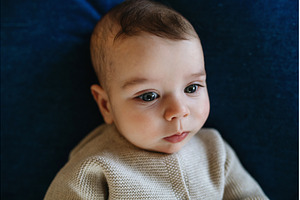 Portrait of baby boy, top view., a Person Photo by HalfPoint