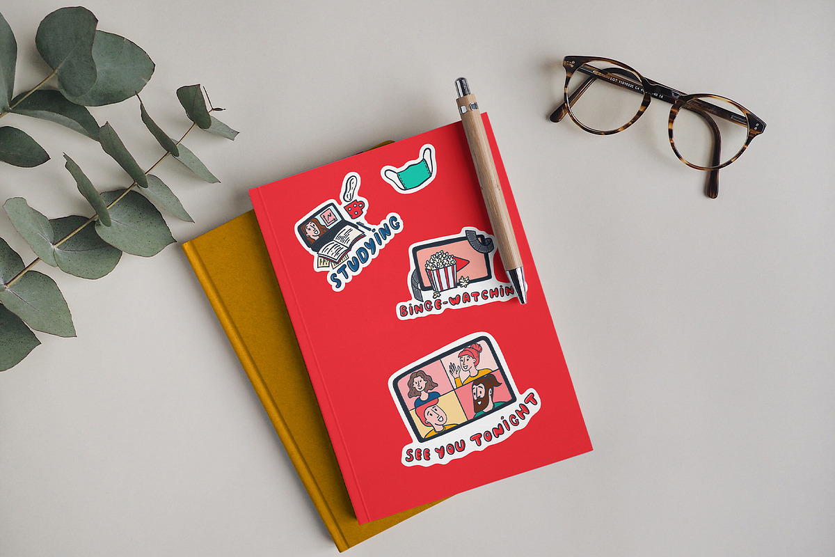 Covid-19 Sticker Pack (ENG), a Technology Illustration by helgascandinavus (Photo 6 of 7)