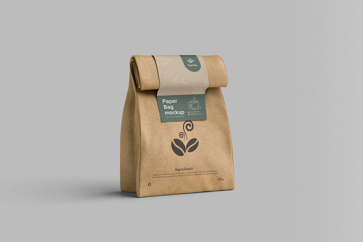 High Quality Paper Pouch Bag Mockup, a Packaging Mockup by hokagata (Photo 2 of 5)