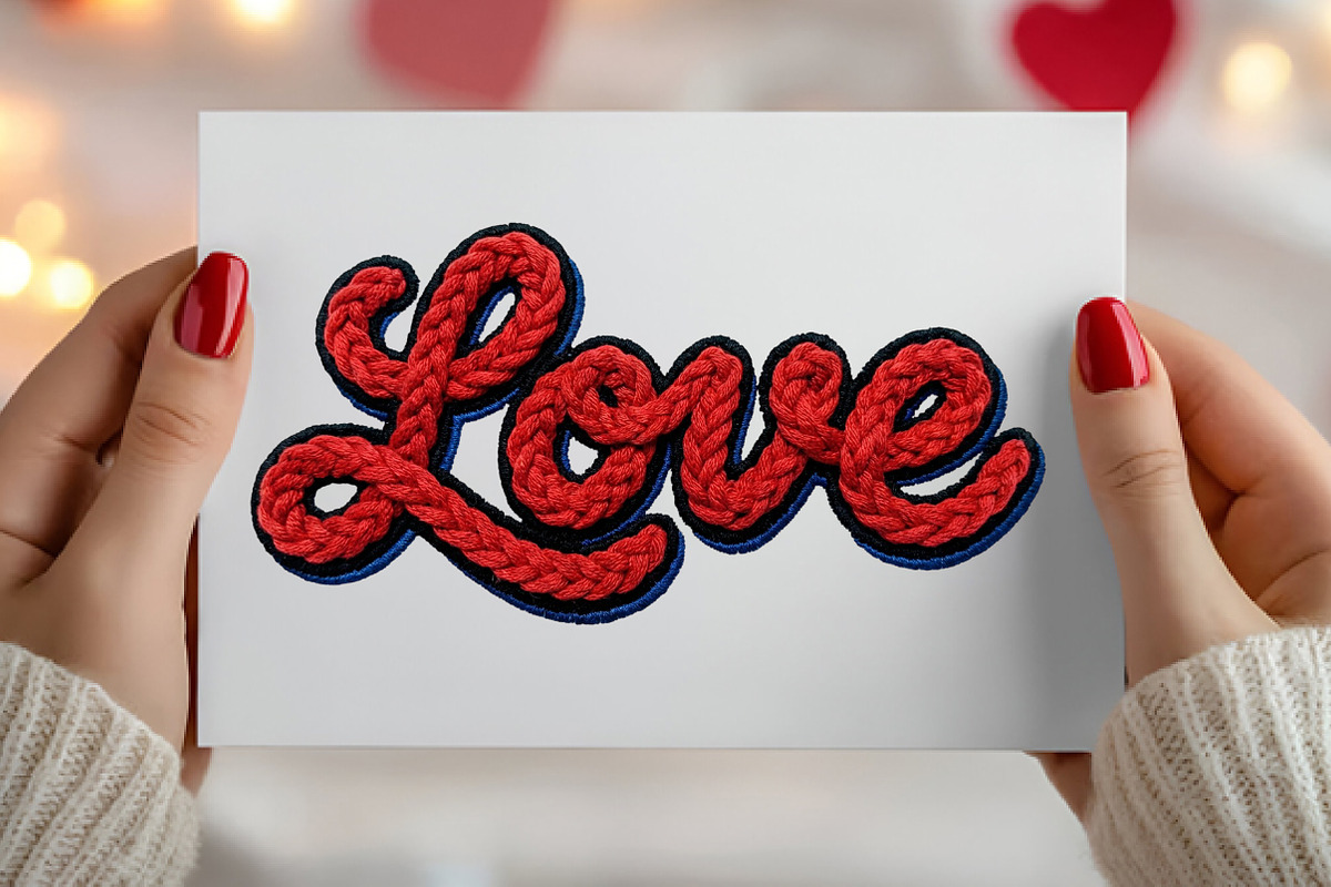Faux Knitted Yarn Groovy Love PNG, an Illustration by Canvas Craft (Photo 4 of 7)
