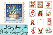 Christmas Postage Stamp Clipart, an Illustration by CrexoraLab (Thumbnail 4 of 5)