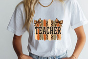 Teacher PNG Shirt School Leopard Bow, a Decorative Illustration by SugarCloudStudioArt (Thumbnail 3 of 6)