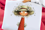 Whimsical Girls Floral Spring Clipar, an Illustration by Libby Wishes (Thumbnail 4 of 8)