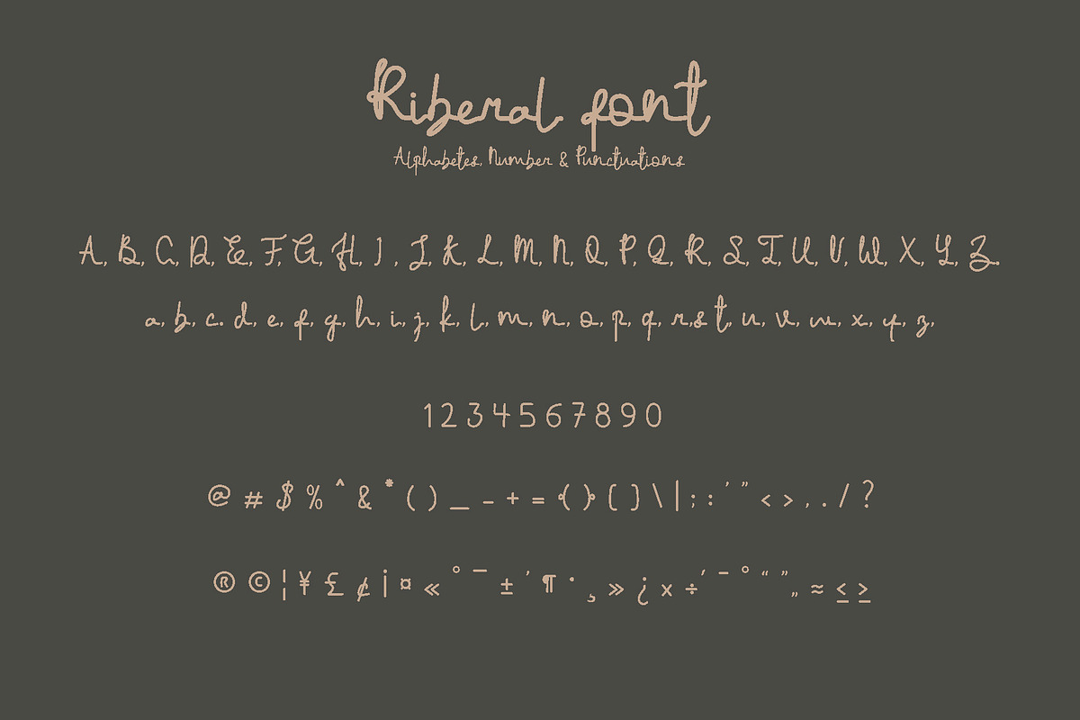 Riberal, a Script Font by iyhulmonsta (Photo 2 of 6)