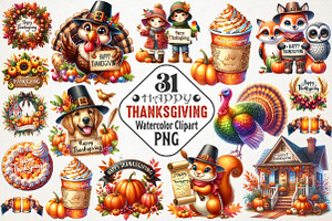 Happy Thanksgiving Clipart, an Illustration by RobertsArt