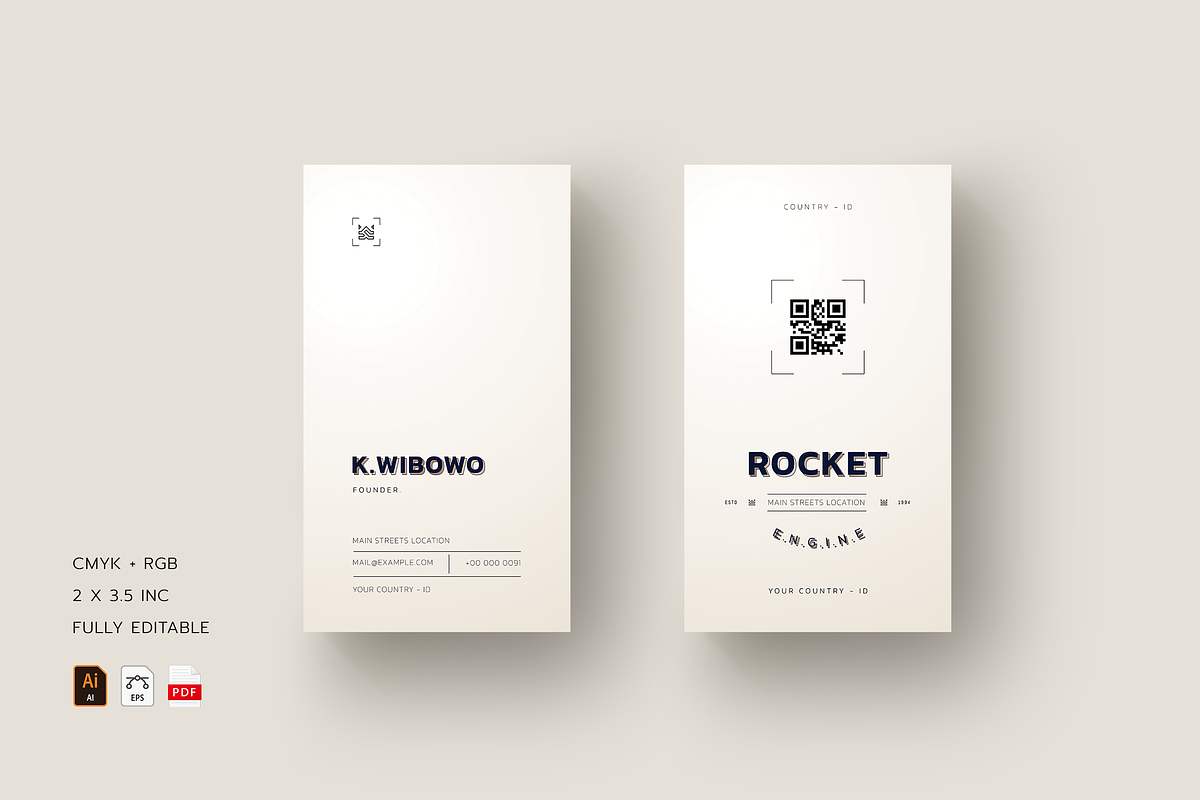 5 in 1 Vertical Luxury Business Card, a Business Card Template by Ctrl space studio (Photo 1 of 5)