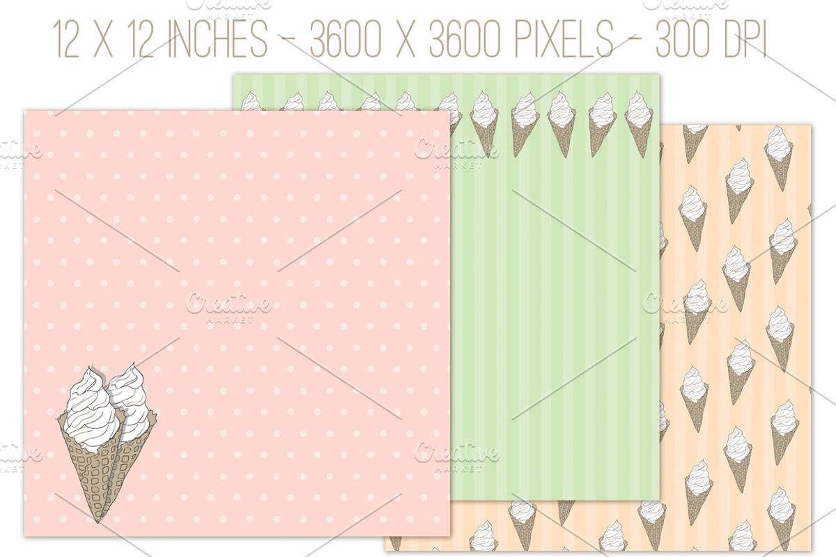 Ice Cream 20 Pattern Set preview 2