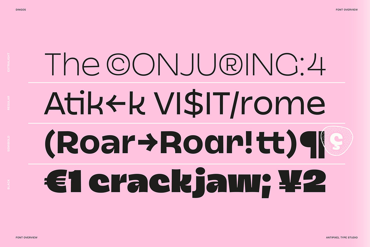Dingos | Compact Chunky Display Sans, a Sans Serif Font by Antipixel Type Studio (Photo 10 of 16)