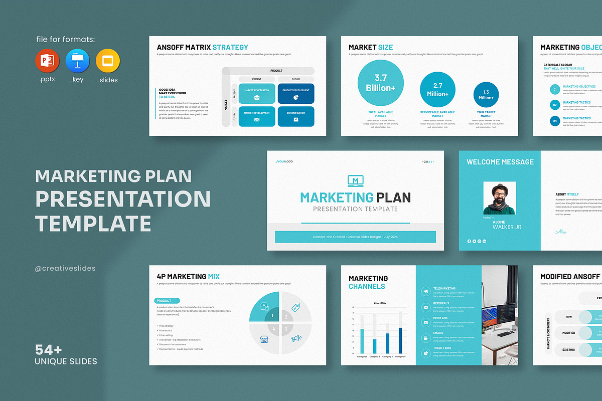 Marketing Plan Presentation Template, a Marketing Template by CreativeSlides (Photo 8 of 8)