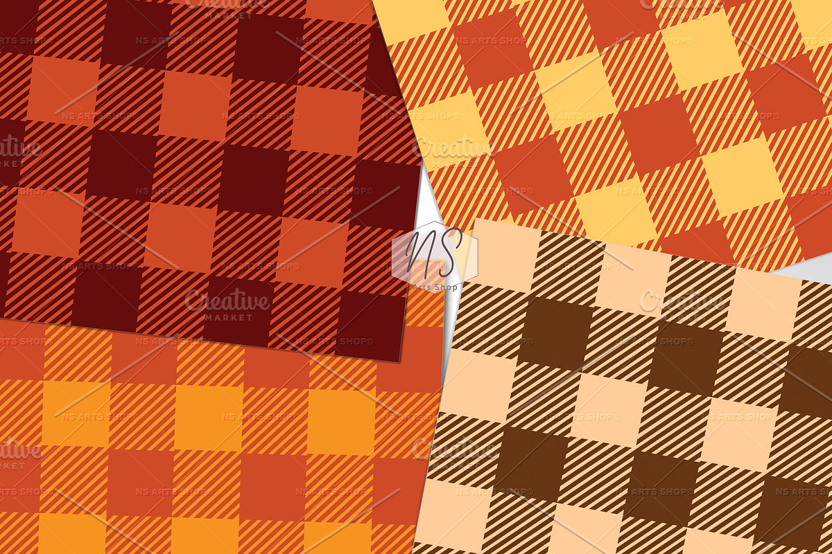 Fall Plaid Digital Papers, Plaid SVG, a Pattern Graphic by NS Arts Shop (Photo 3 of 7)