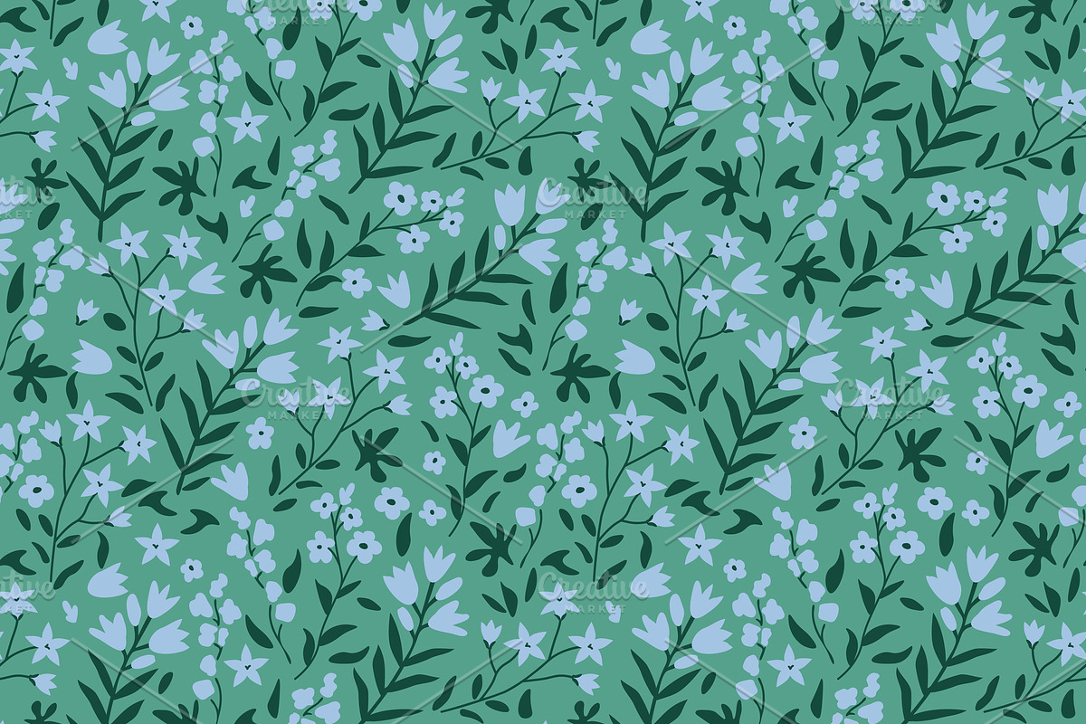 Ditsy floral pattern, a Pattern Graphic by elyomys (Photo 1 of 3)