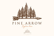 Vintage retro Pines cedar tree, a Branding & Logo Template by Vinsvectory (Thumbnail 3 of 3)