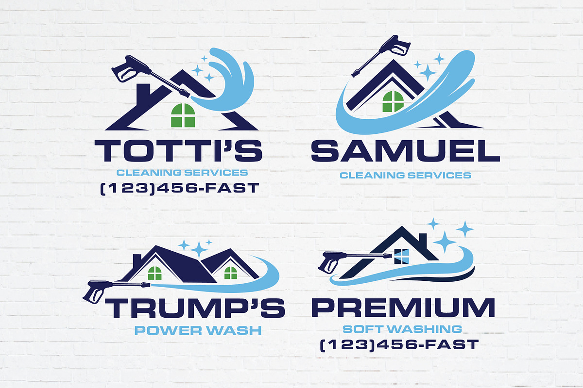 Pressure Washing Logo Bundle, a Branding & Logo Template by Guavanaboy (Photo 3 of 3)
