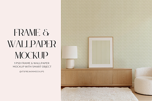 PSD Frame & Wallpaper Mockup