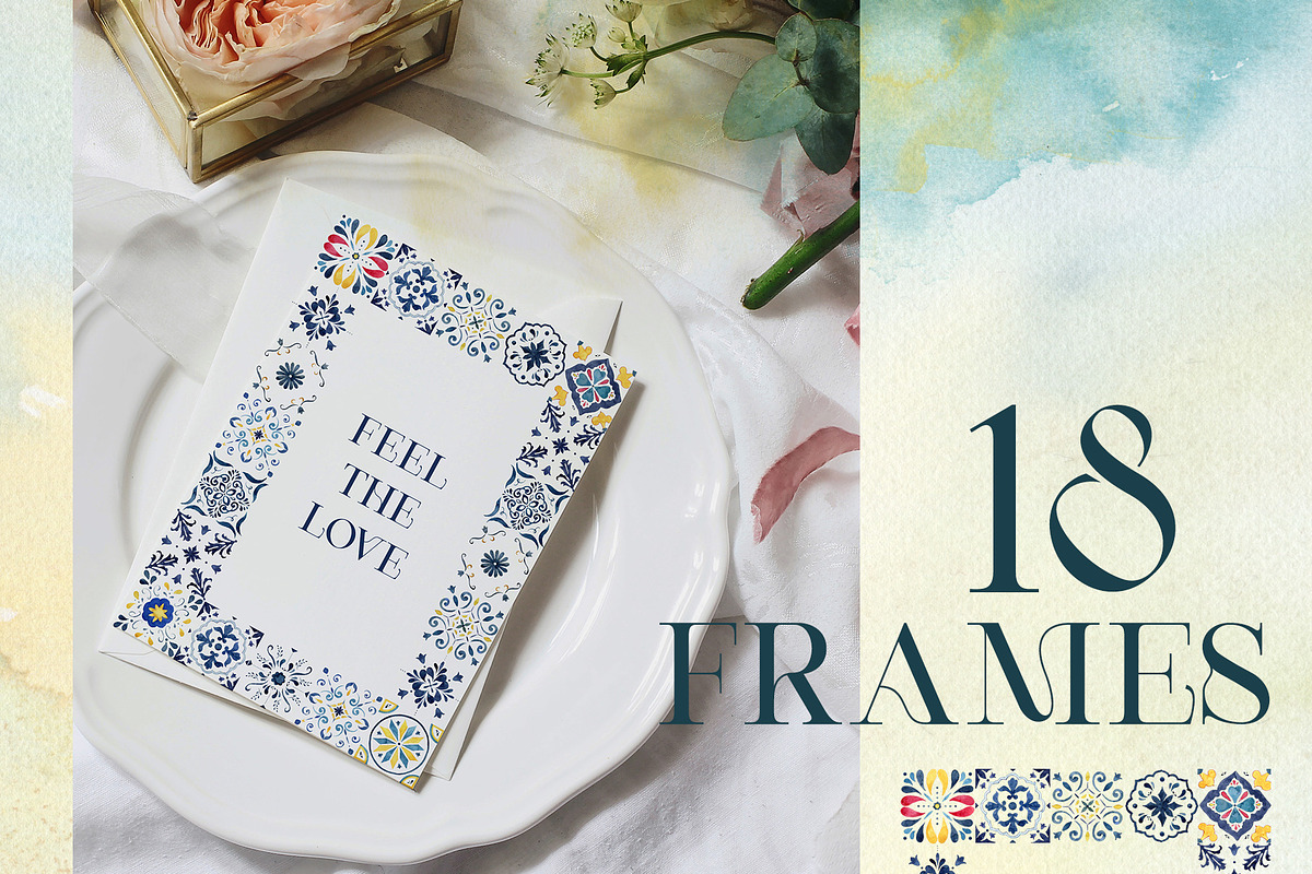 Mediterranean citrus tile watercolor, a Decorative Illustration by Yuliya Derbisheva (Photo 8 of 15)