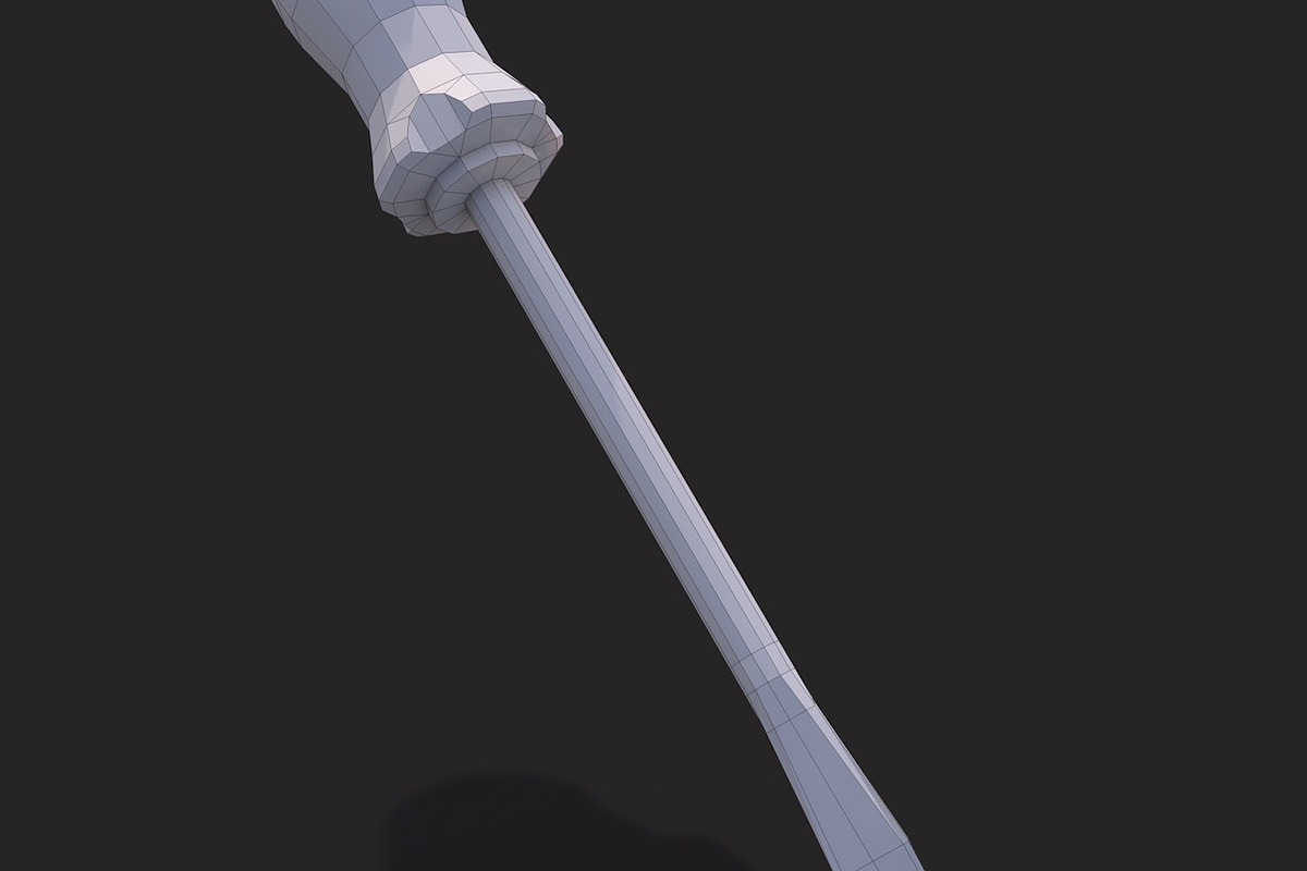 Low Poly Screwdriver V2, an Object 3D Model by CreativeeArt (Photo 7 of 8)
