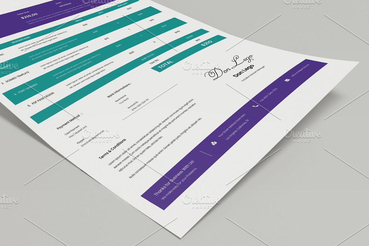 Invoice Templates - San Antonio, a Stationery Template by Aprndy85 (Photo 3 of 3)