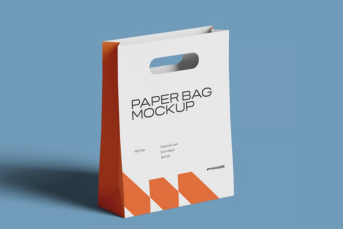 Paper Bag Mockup 3 Views, a Packaging Mockup by graphicsauce (Photo 2 of 4)