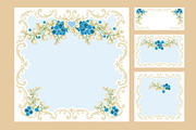 ✿ Festive set with gentle flowers ✿, a Card Template by Vector beauty (Thumbnail 2 of 5)