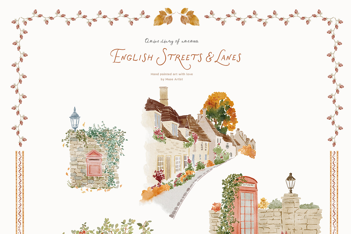 Postcards from Cotswolds Clipart, a Decorative Illustration by Muse Artist (Photo 8 of 23)