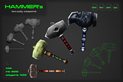 Hammers [weapons], an Object 3D Model by stallfish's art store (Thumbnail 1 of 3)