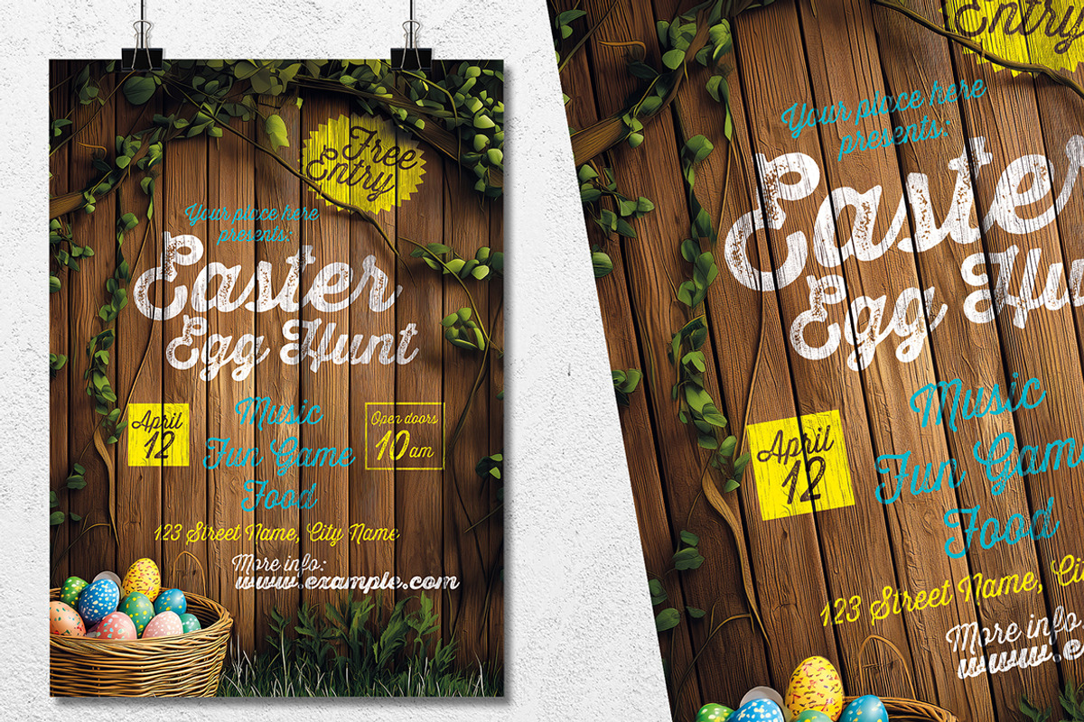 Easter Egg Hunt Set Template, a Print Template by McLittle Stock (Photo 2 of 3)