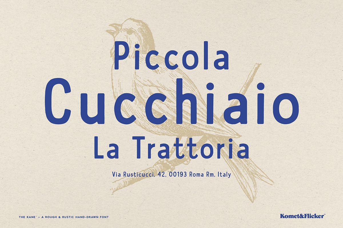 The KANE - A Rough & Rustic Font, a Sans Serif Font by Komet & Flicker (Photo 7 of 15)