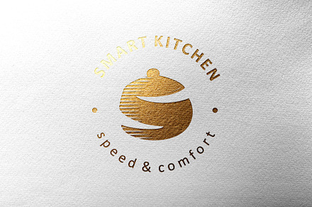 S soup initial, kitchen logotype