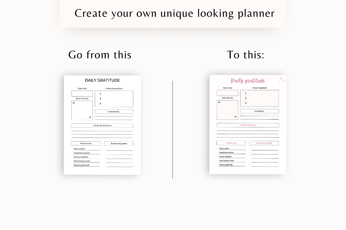 Self-care wellness planner Canva, a Templates & Theme by Cate Creates (Photo 5 of 7)