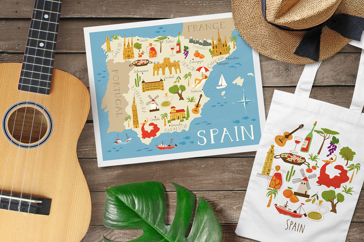 Map of Spain, a Food Illustration by Giraffarte (Photo 2 of 5)