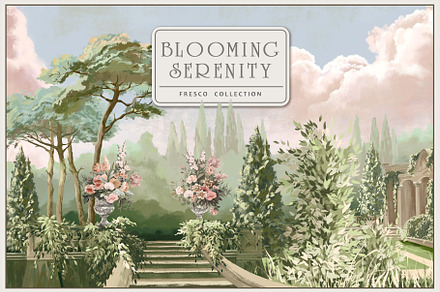 Fresco collection Blooming serenity, a Wallpaper Graphic by Natalia0307